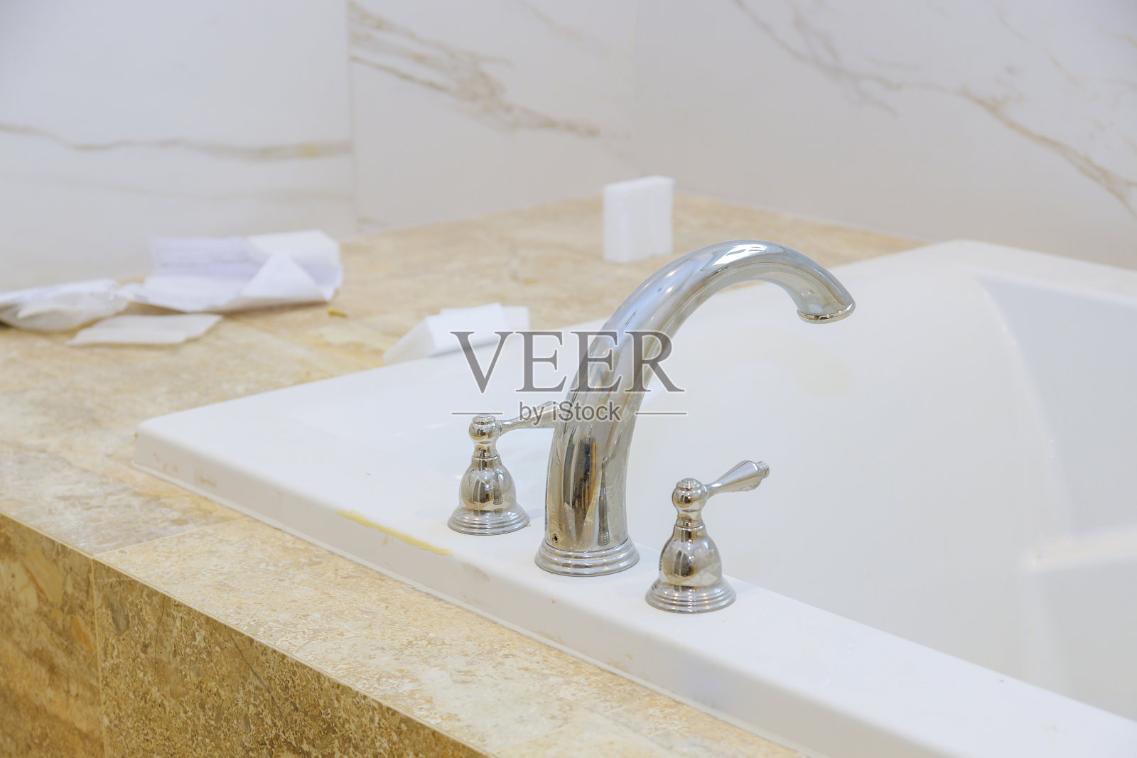 浴室装修新公寓管道安装照片摄影图片