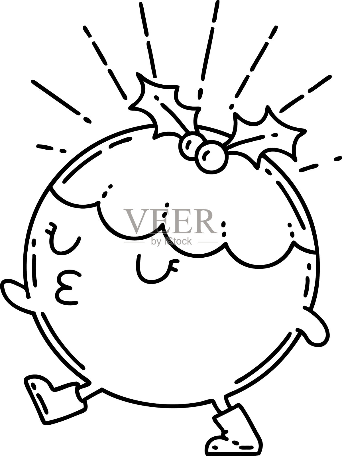 传统的黑线工作纹身风格设计元素图片