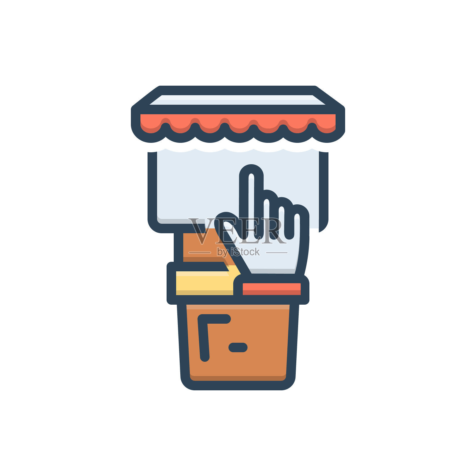 亭站插画图片素材