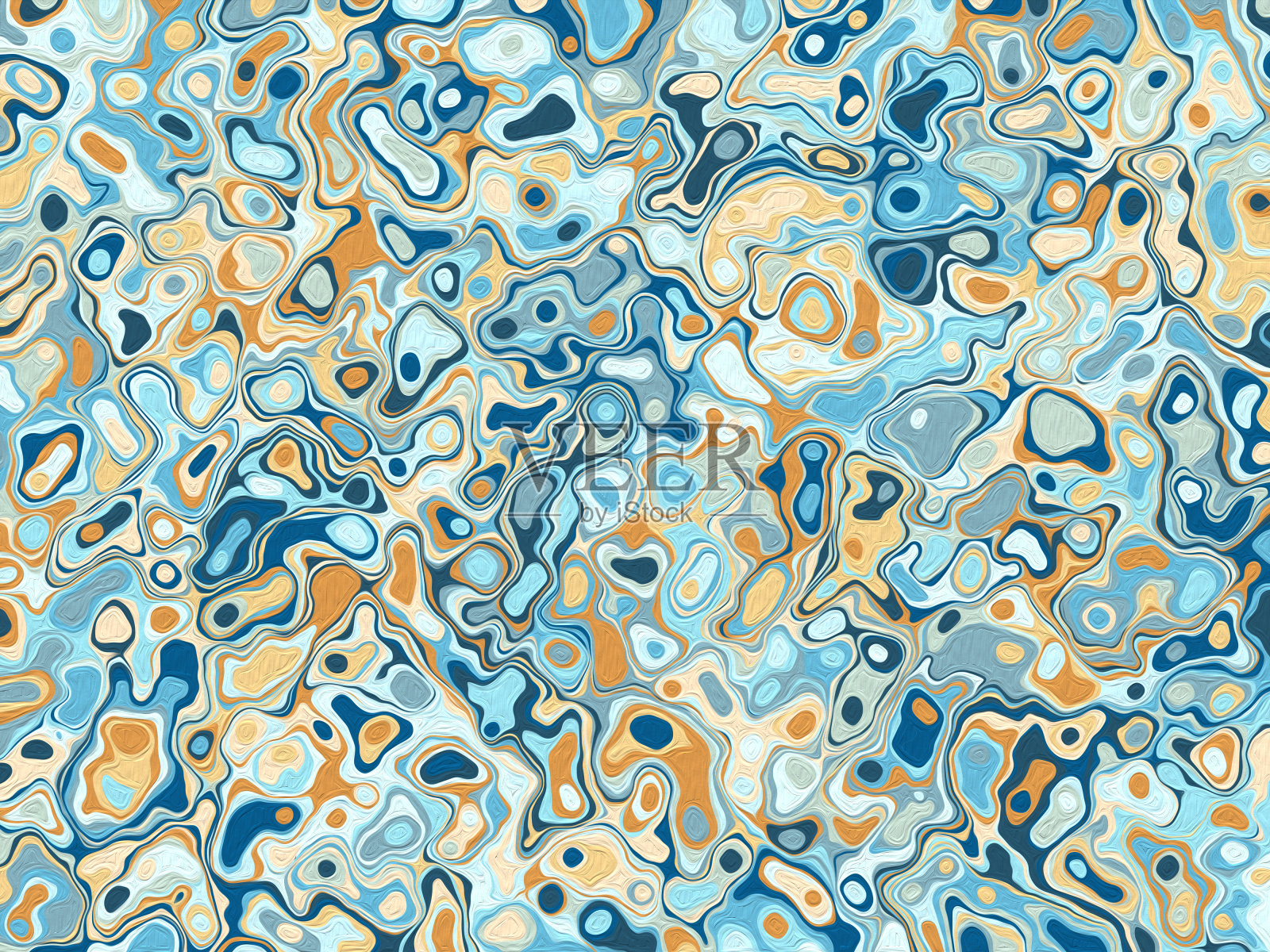 液体纸大理石涂料背景。流体绘画抽象纹理，艺术手法。多彩的丙烯酸混合鲜艳的颜色。插画图片素材