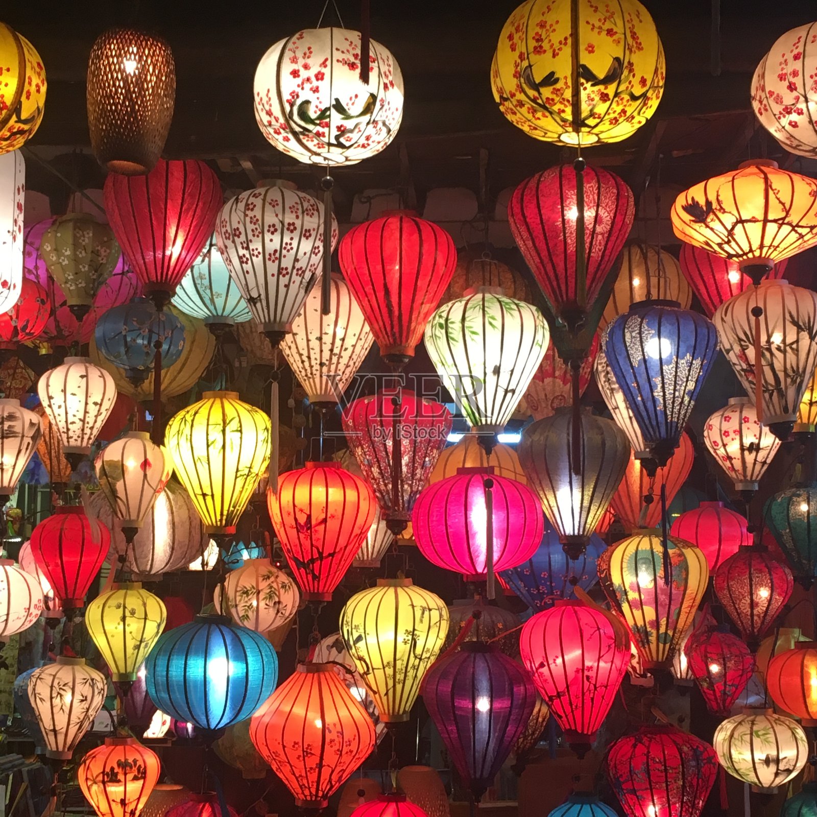 会安的纸灯笼照片摄影图片