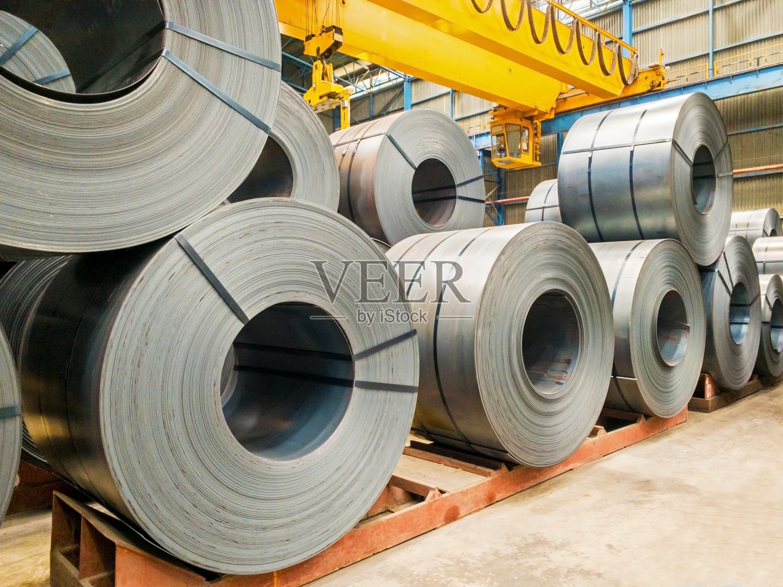 热轧卷钢照片摄影图片