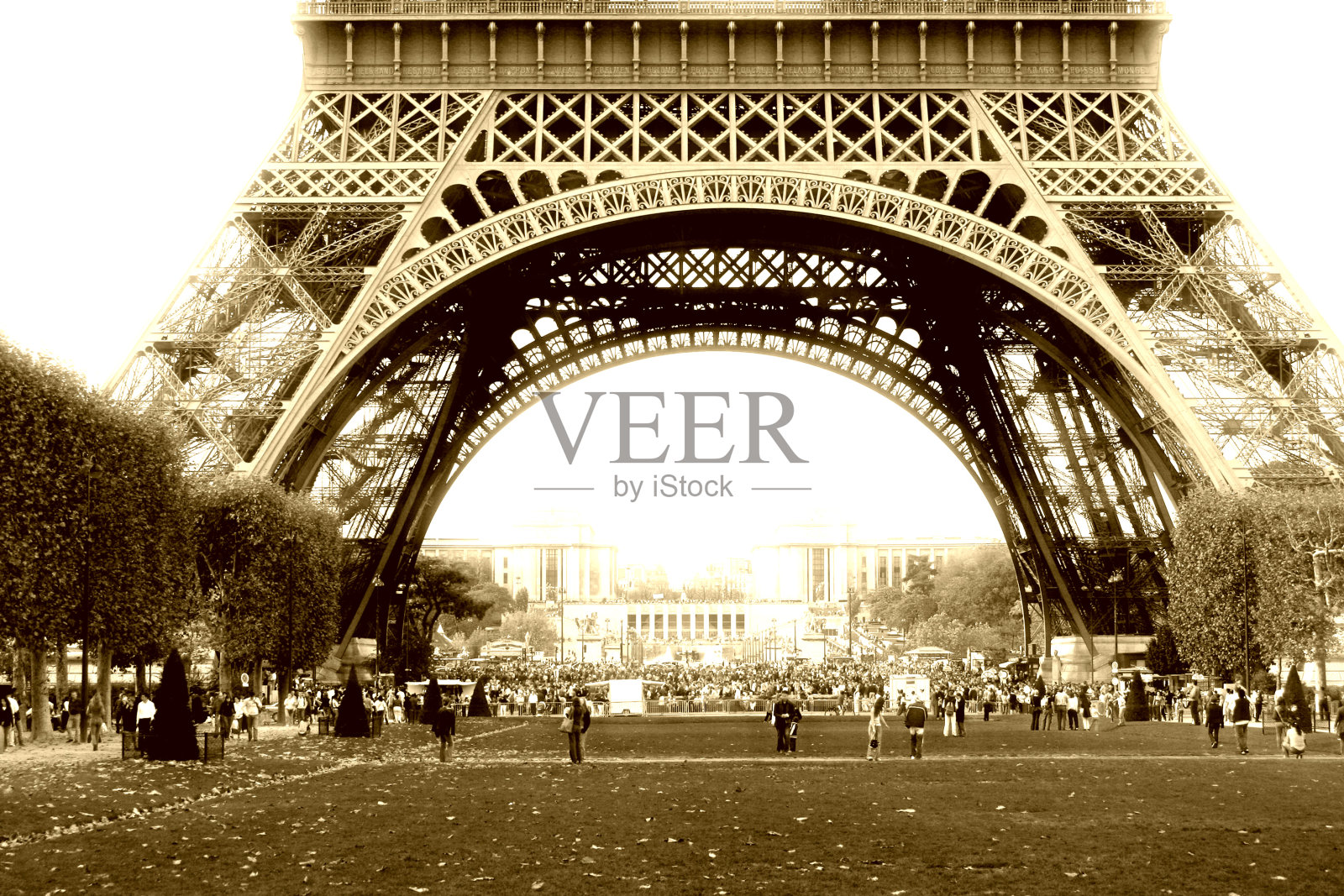 埃菲尔铁塔的复古景观照片摄影图片