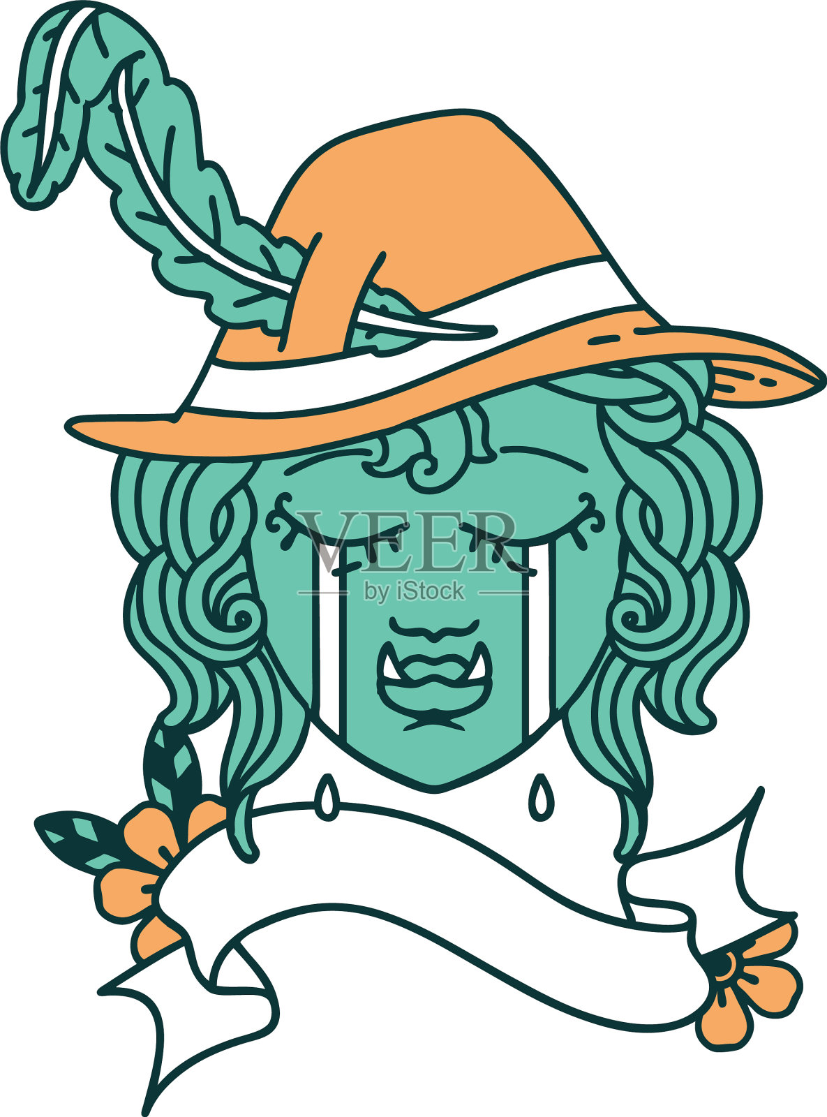 半兽人吟游诗人的人物脸哭了设计元素图片