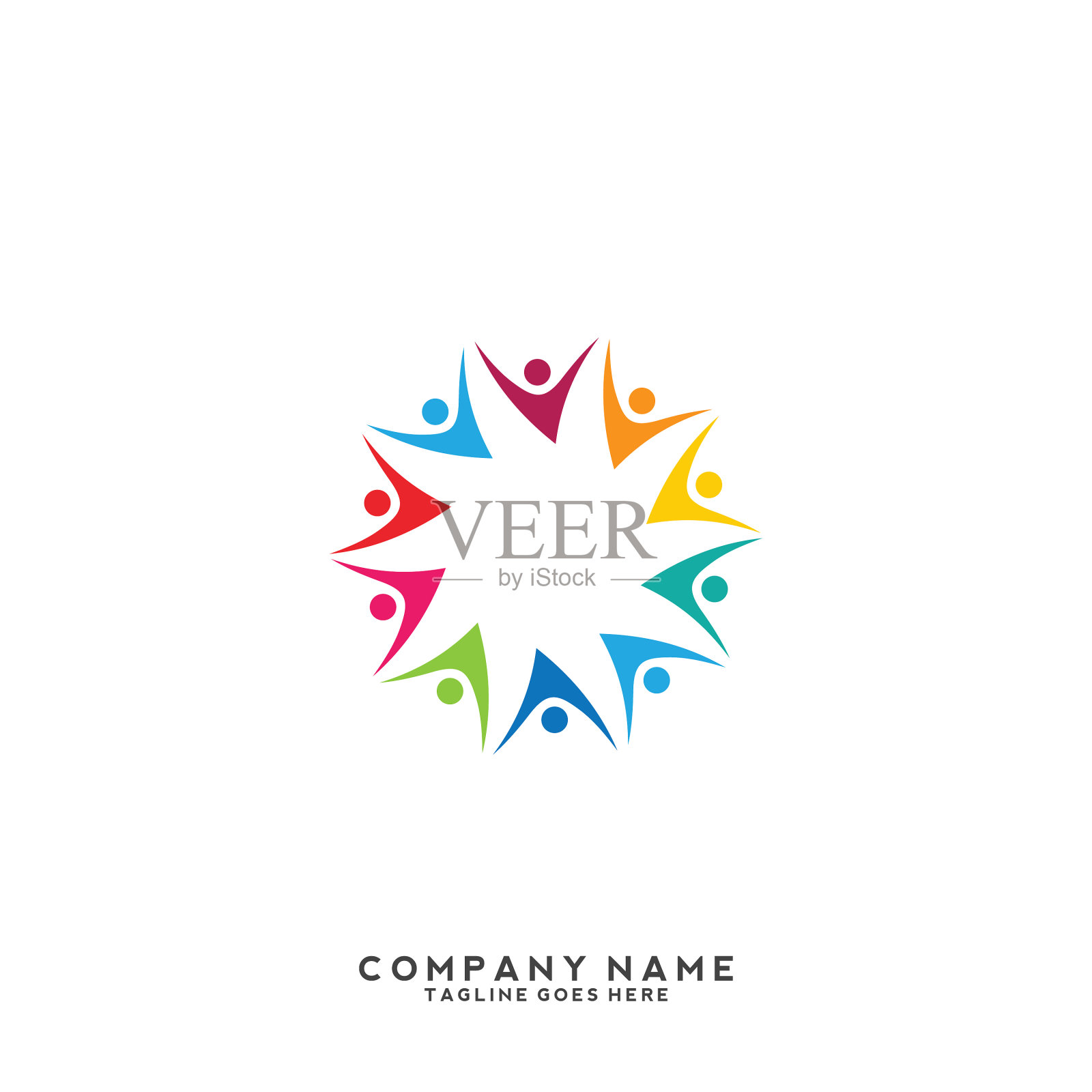 人们社区创意中心社会联系设计元素图片