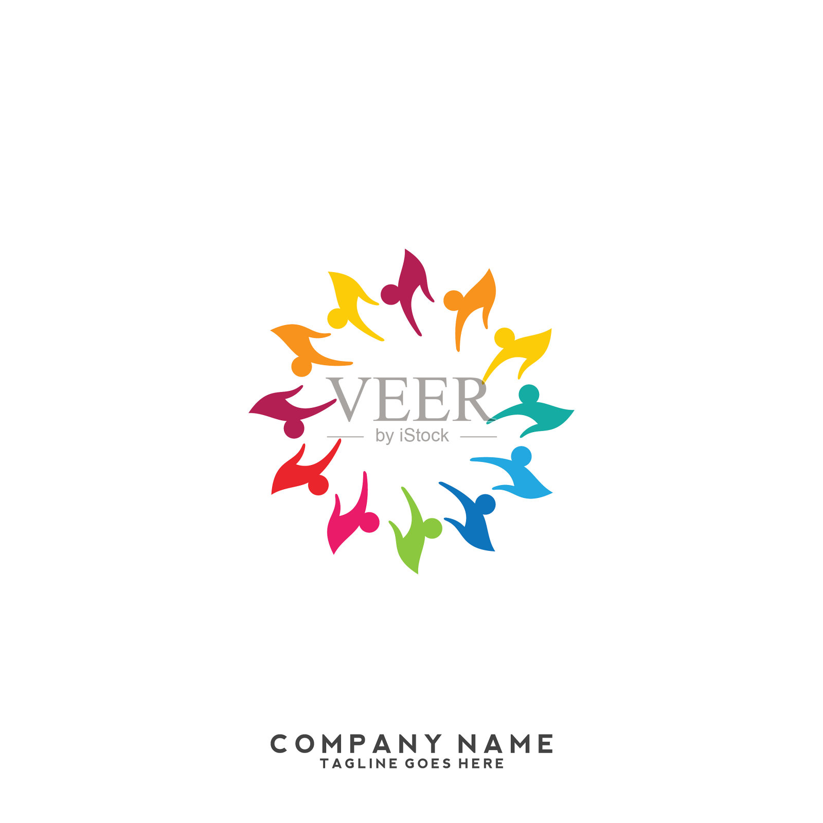 人们社区创意中心社会联系插画图片素材