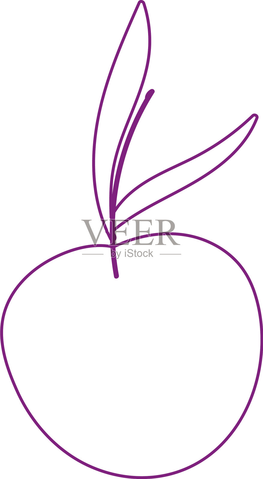 苹果鲜果孤立图标白色背景设计元素图片