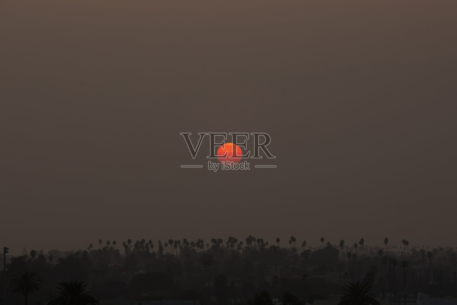 洛杉矶空气污染照片摄影图片