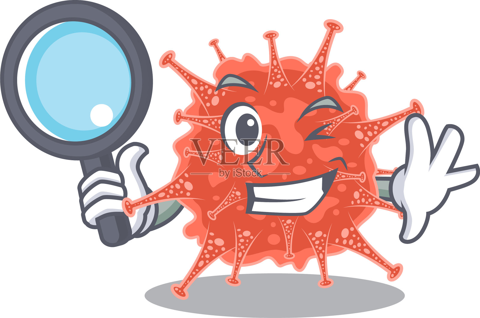 新冠病毒在聪明的侦探图片设计元素图片