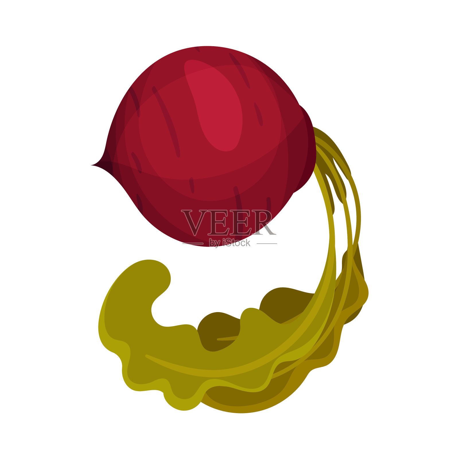 Number做了新鲜的甜菜，上面有叶子插画图片素材