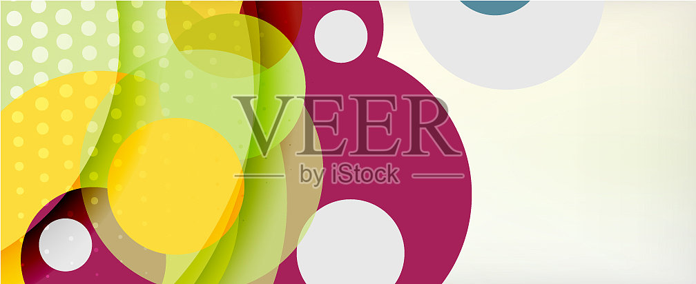 时尚简约圆抽象背景动态插画图片素材