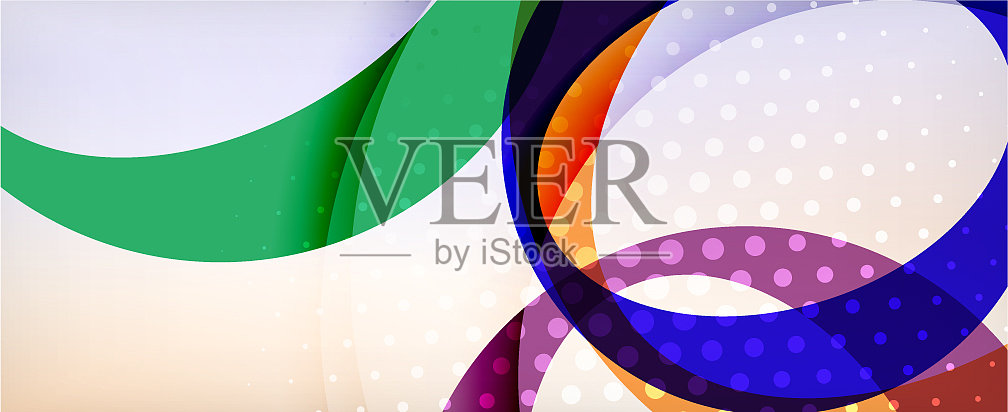 时尚简约圆抽象背景动态插画图片素材