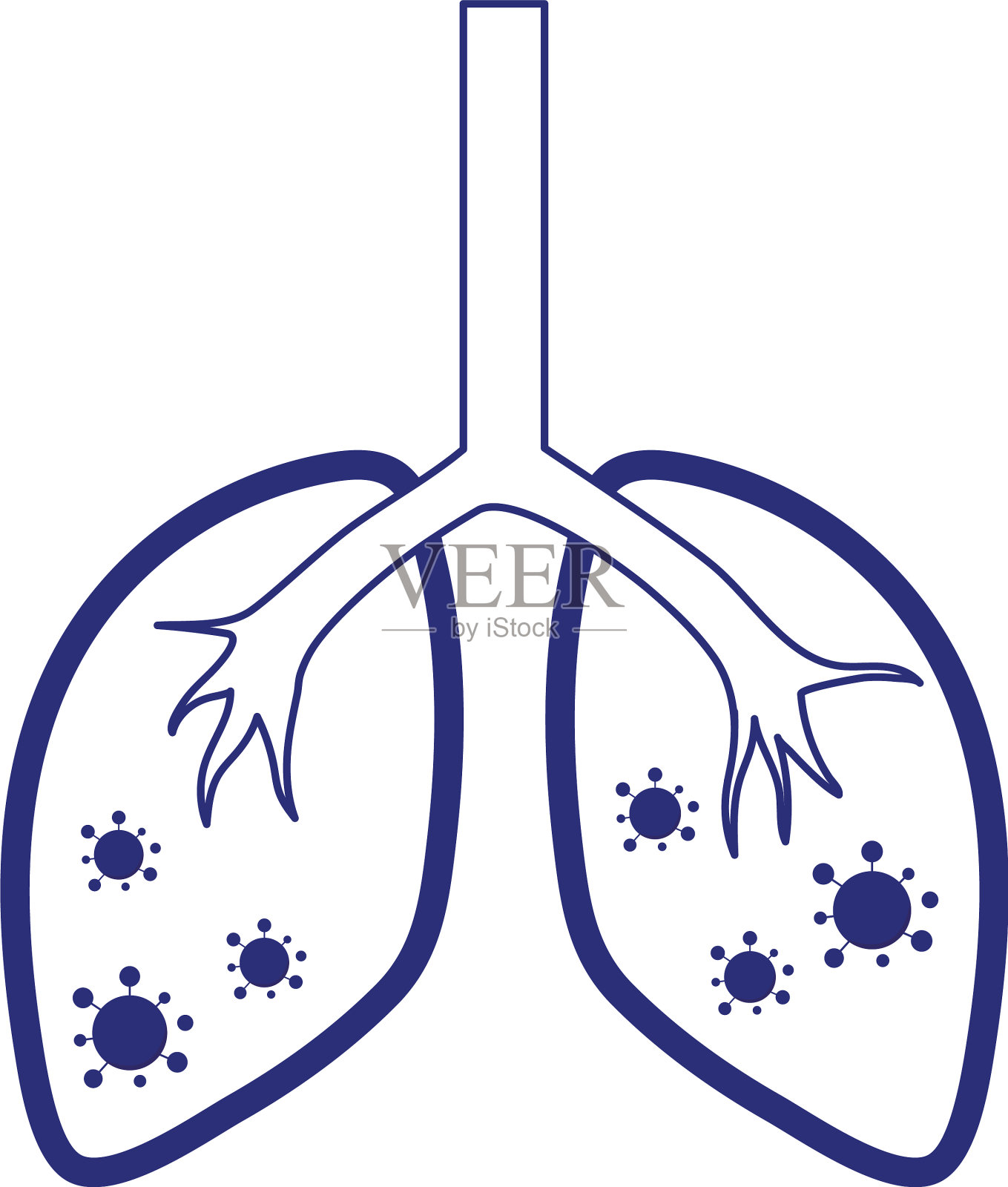 Covid - 19冠状病毒感染性肺部疾病设计元素图片