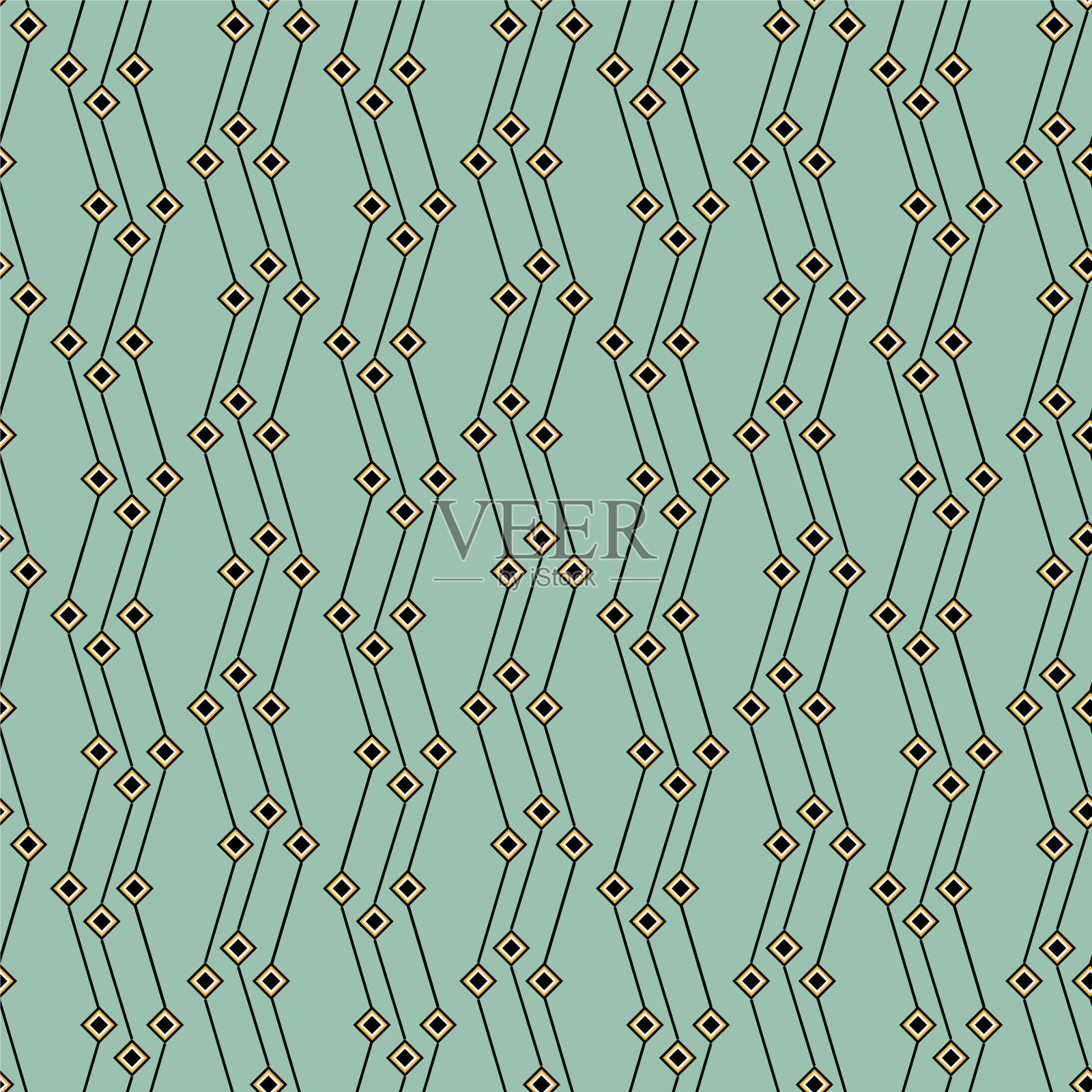 简单的艺术装饰几何图案与之字形插画图片素材