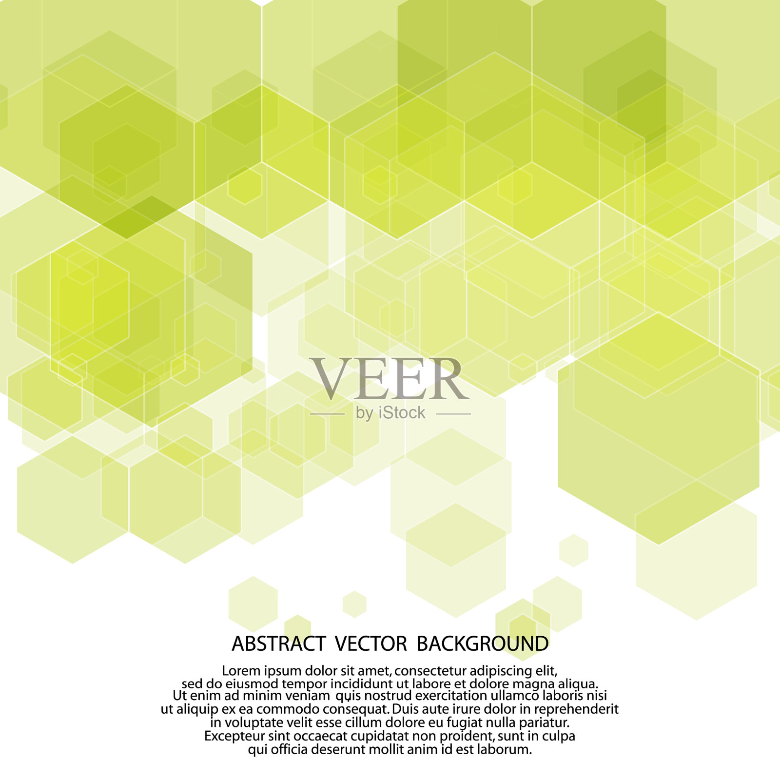 绿色六边形多边形风格抽象插画图片素材