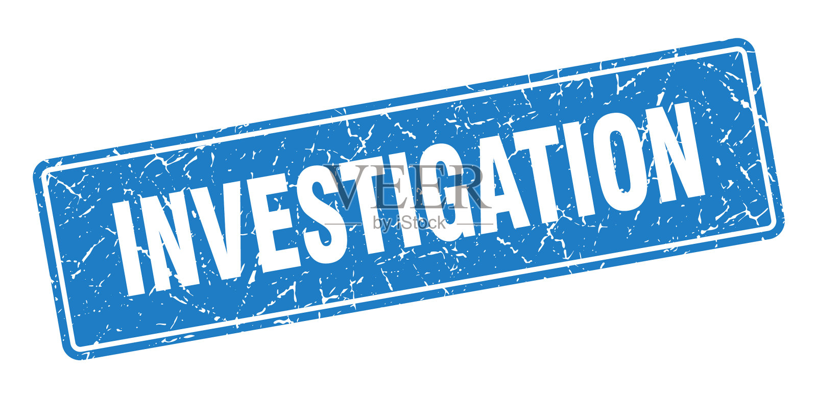 调查邮票调查复古蓝色插画图片素材