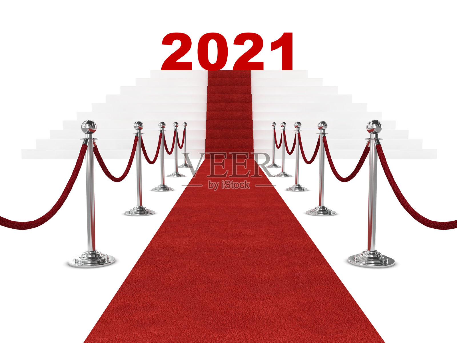 2021年新年的红毯照片摄影图片