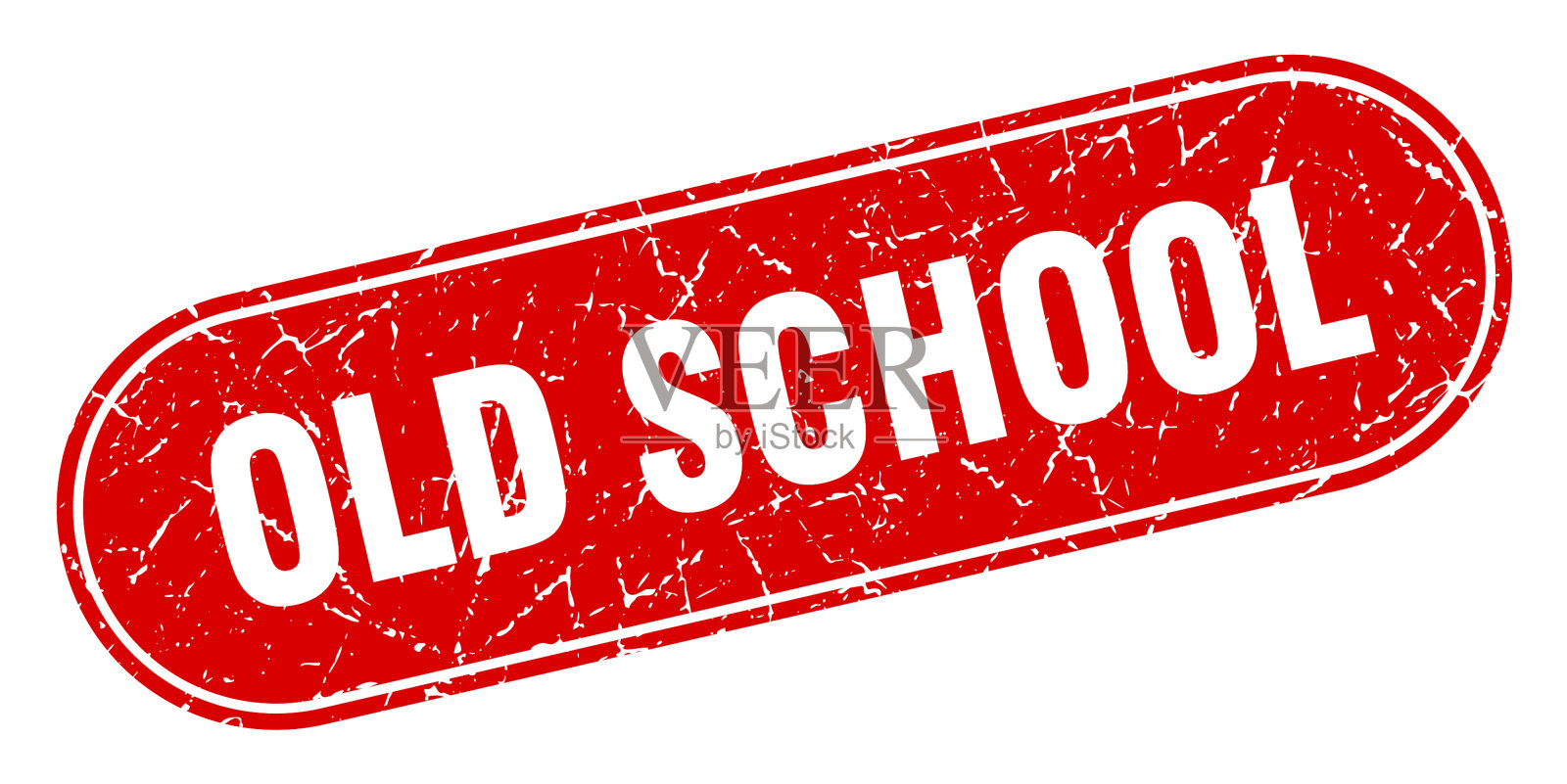 旧学校的标志旧学校的垃圾红色邮票标签设计元素图片