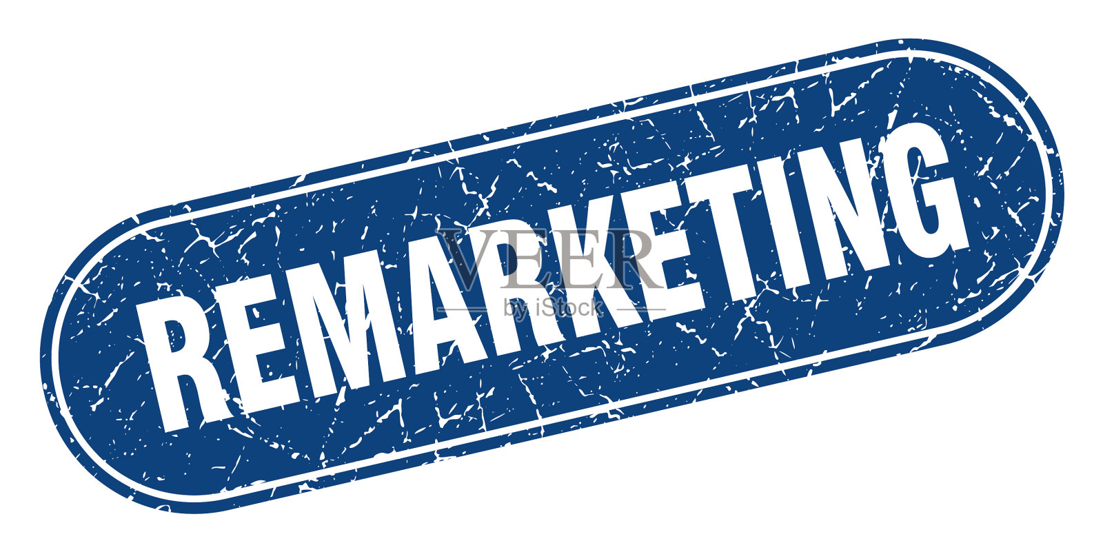 再营销标志再营销垃圾蓝邮票插画图片素材