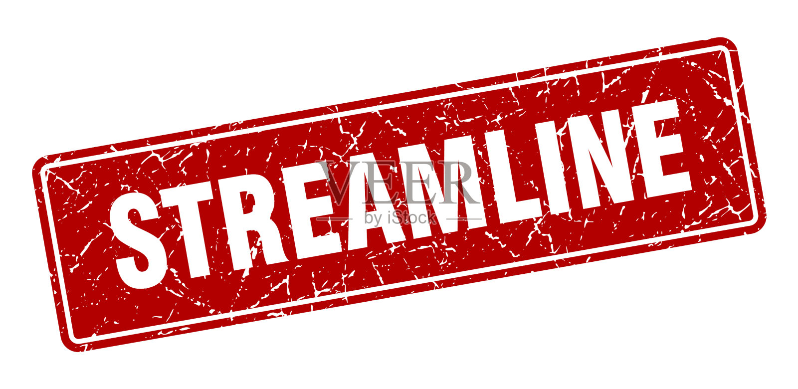 流线型邮票流线型复古红色标签标志插画图片素材