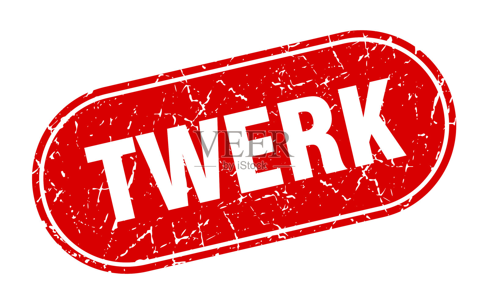 电臀标志电臀垃圾摇滚红色邮票标签插画图片素材