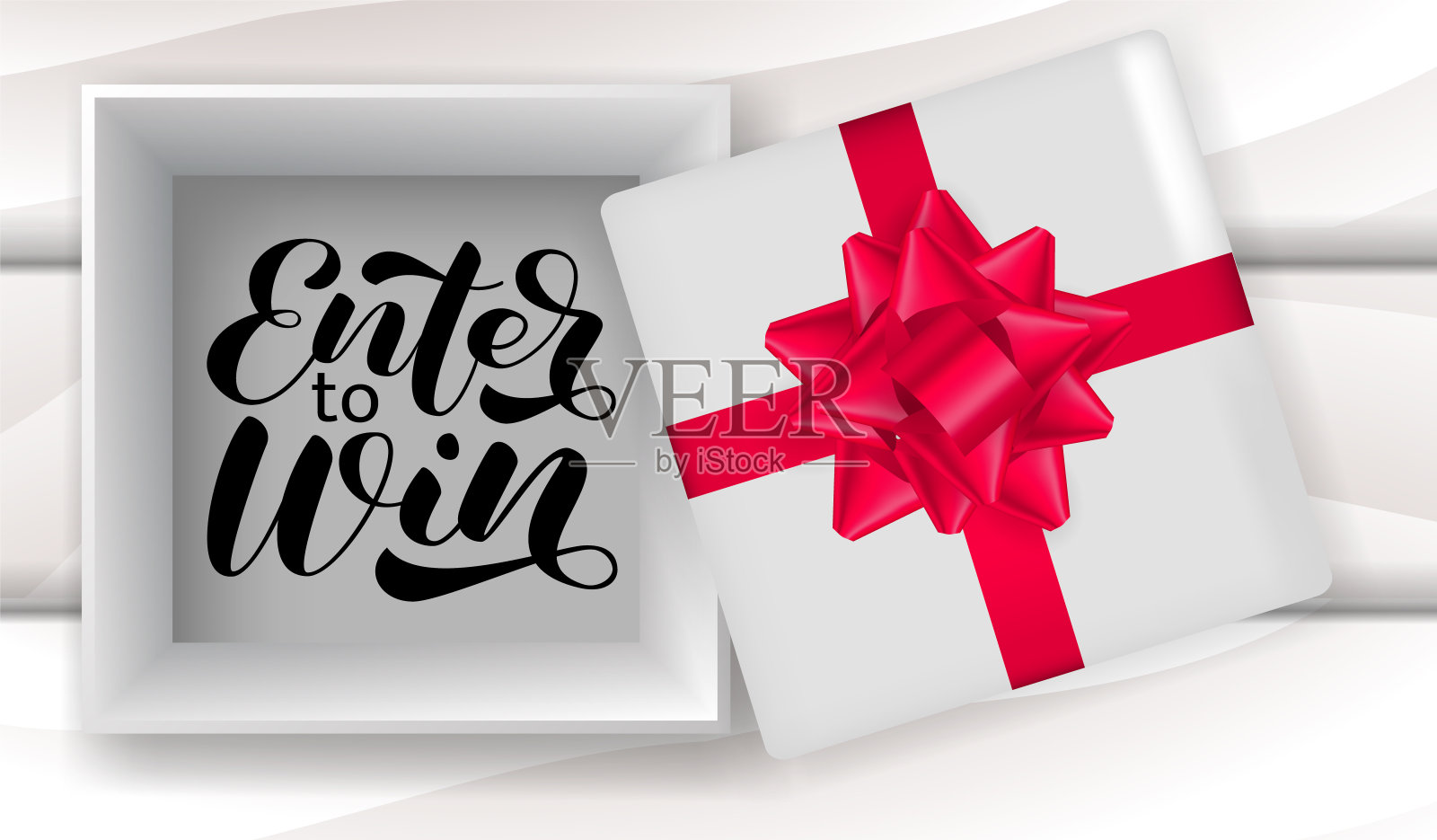 进入赢刷字。矢量股票插图卡片或海报插画图片素材