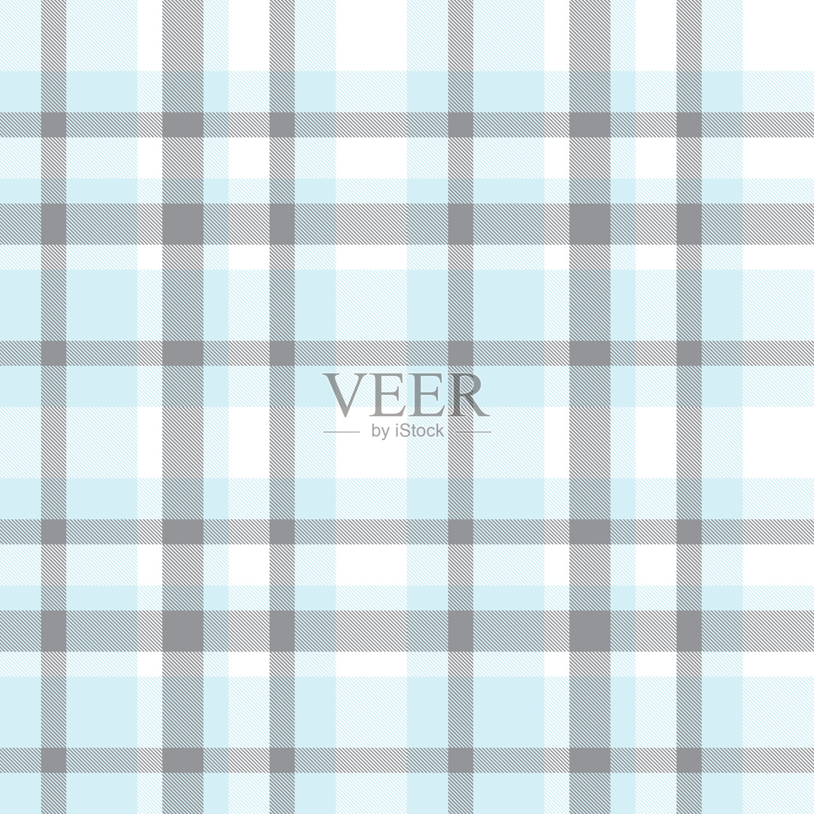 天蓝色格子呢格子无缝图案插画图片素材
