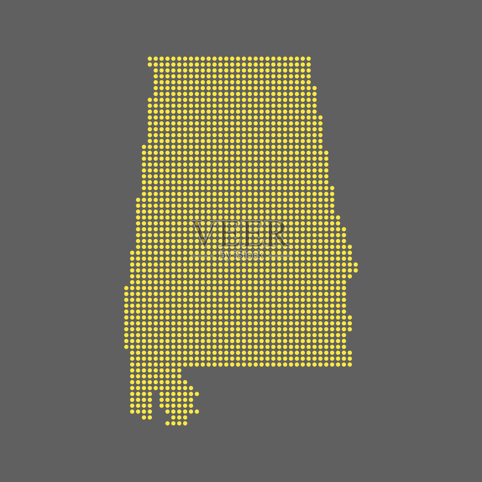 阿拉巴马州地图插画图片素材