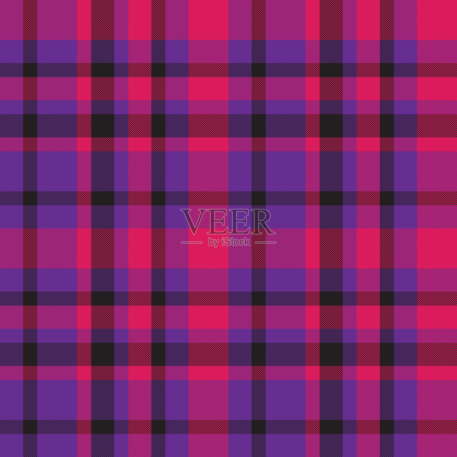 紫色格子呢格子无缝图案插画图片素材