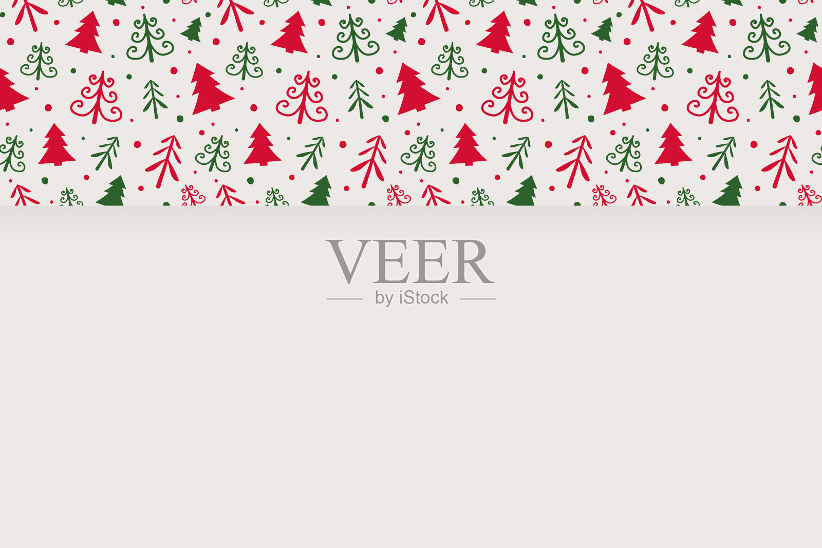 圣诞树的背景与copyspace。圣诞装饰。向量插画图片素材