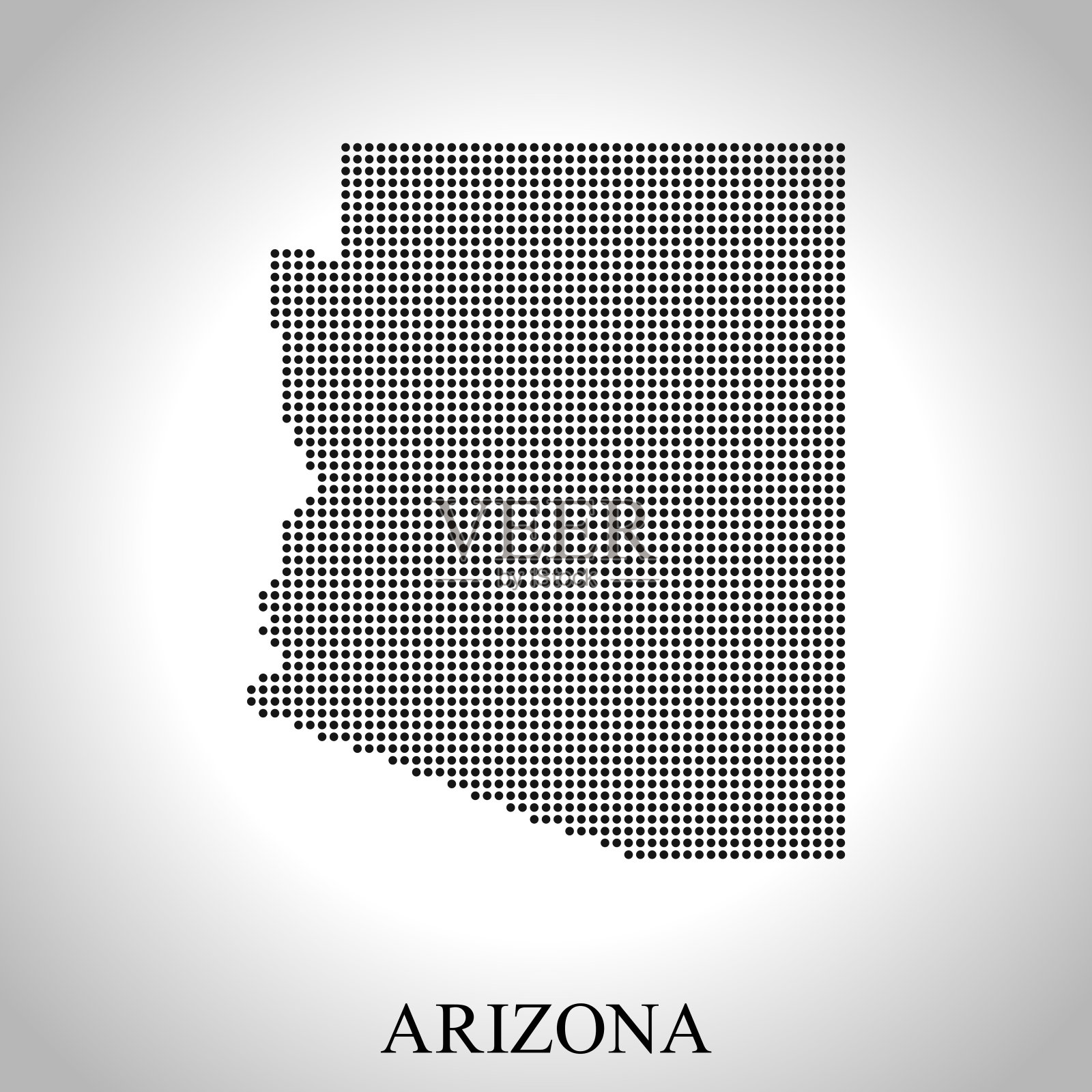 亚利桑那州的地图插画图片素材