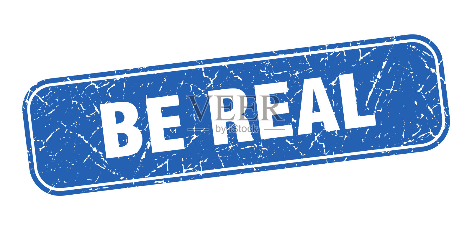 是真正的邮票，是真正的方块，肮脏的蓝色标志插画图片素材