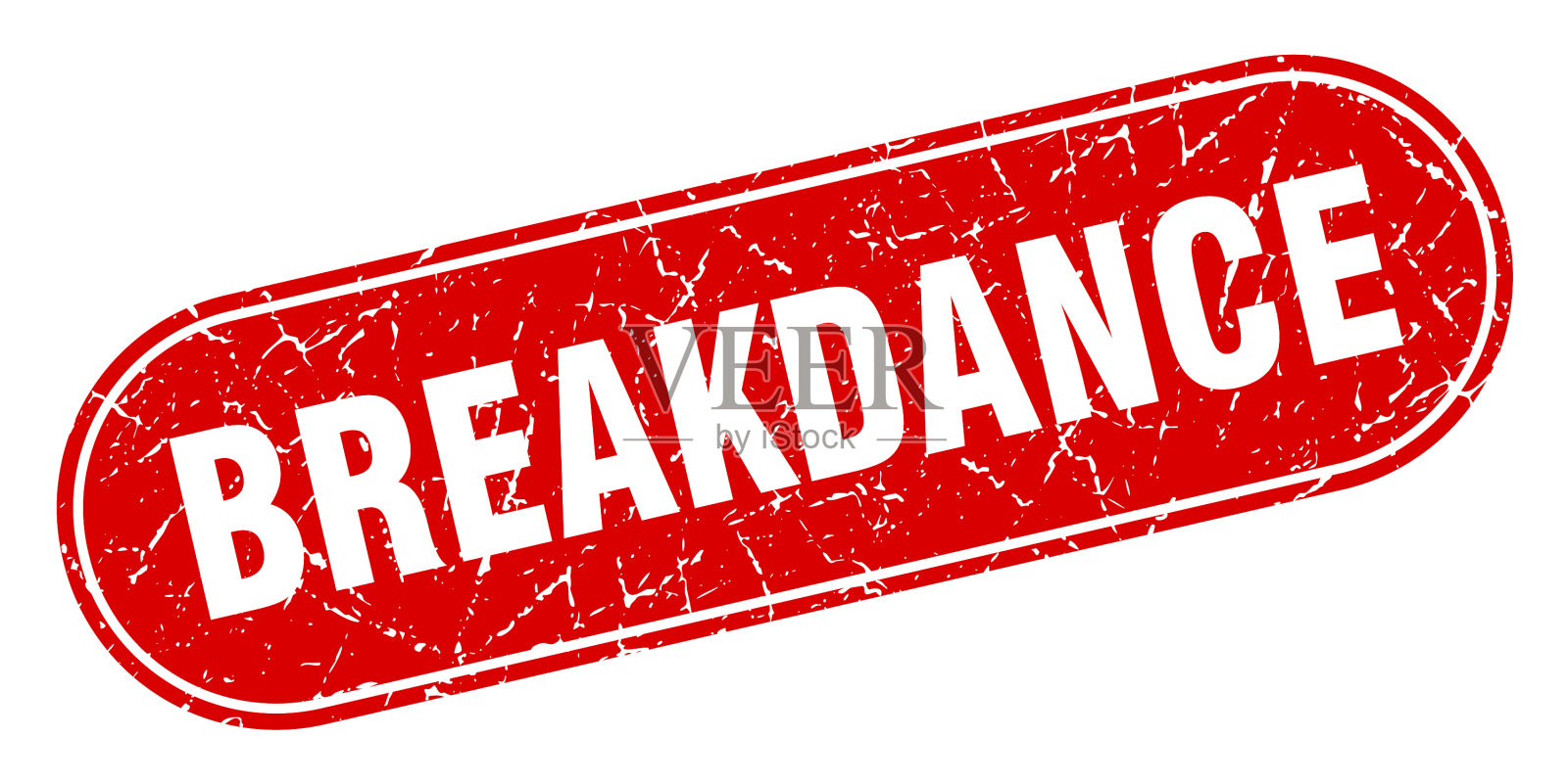 霹雳舞标志霹雳舞垃圾红色邮票标签插画图片素材