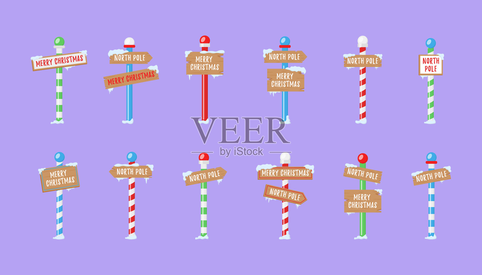 北极的迹象。插画图片素材