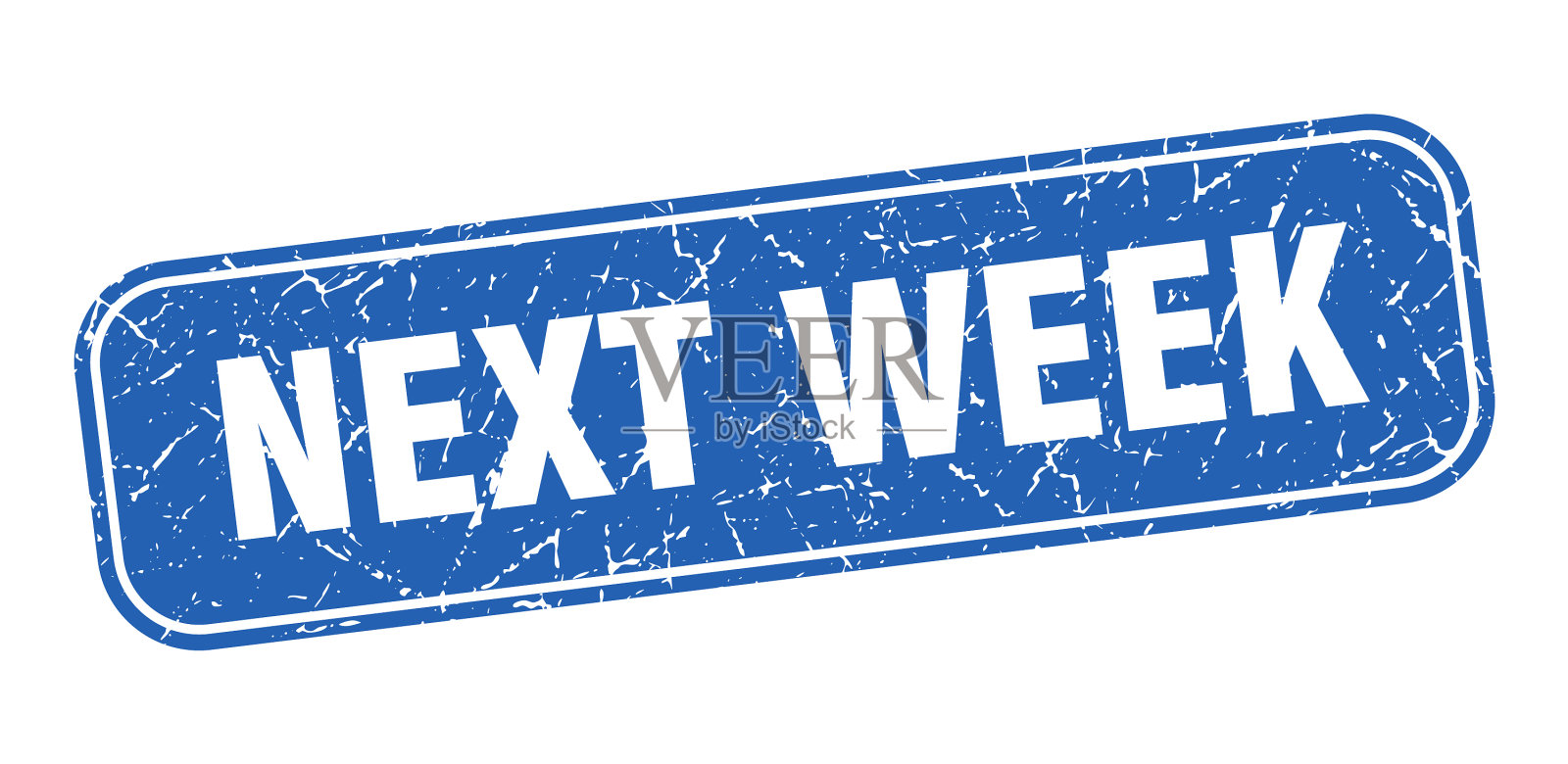 下周邮票下周广场肮脏的蓝色标志插画图片素材