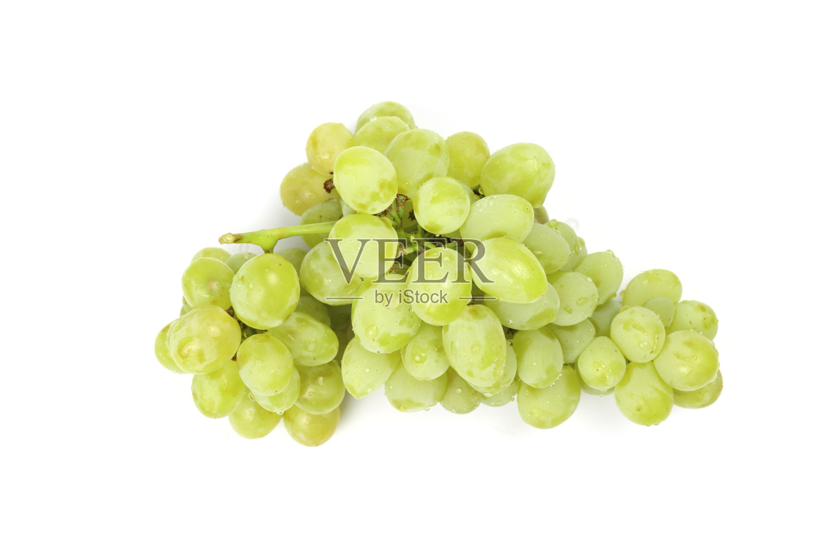 绿葡萄孤立在白葡萄上照片摄影图片
