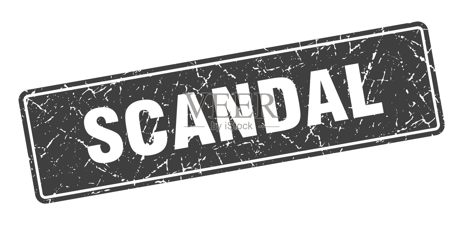 丑闻邮票丑闻复古黑色标签标志插画图片素材