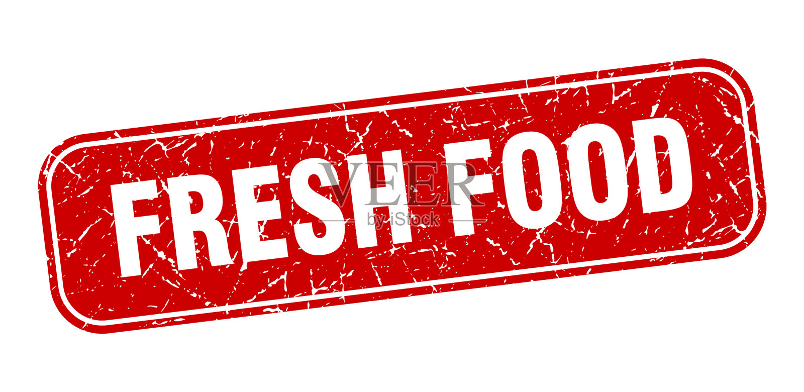 新鲜食品券新鲜食品广场肮脏的红色标志插画图片素材