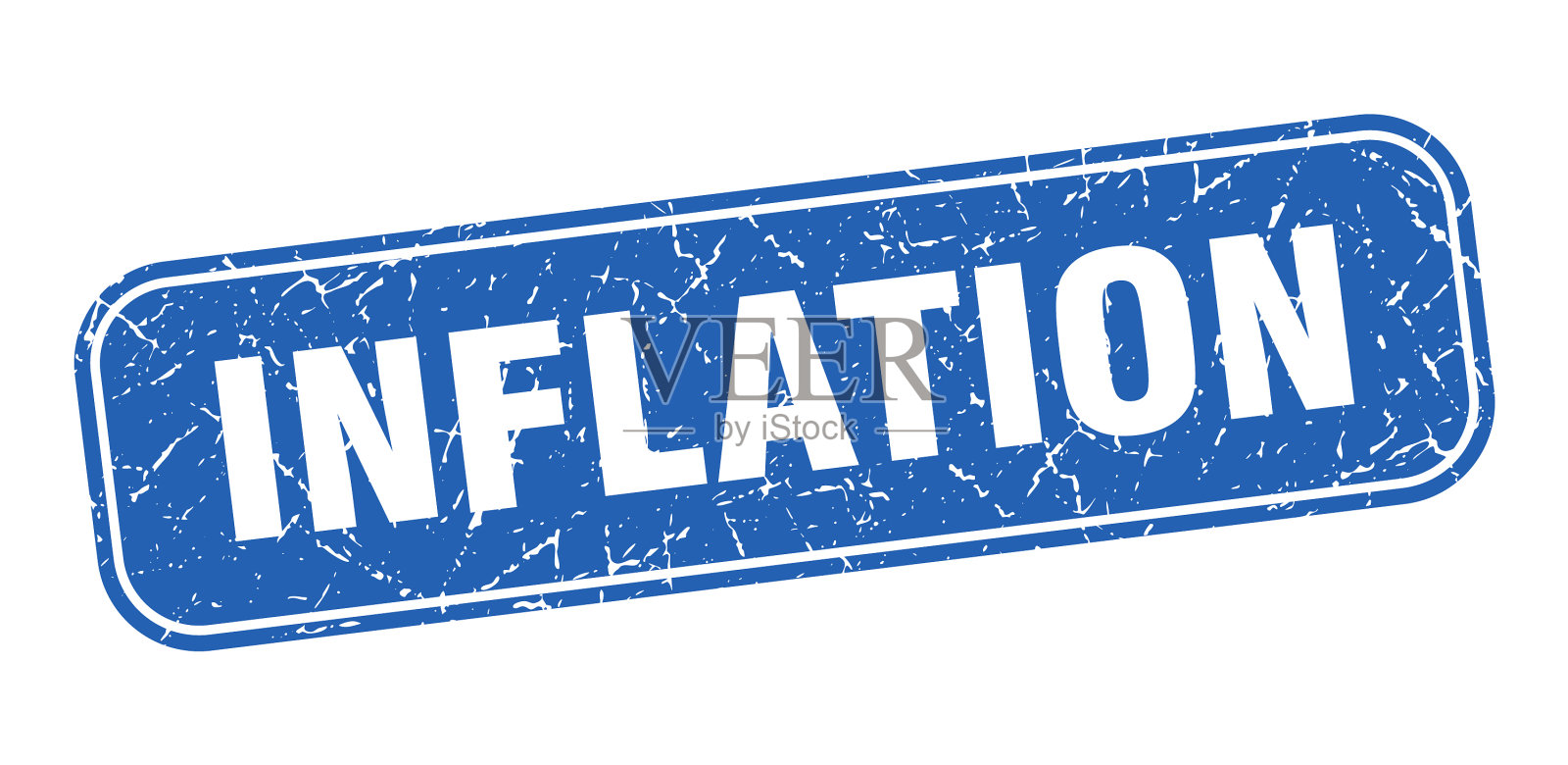 通货膨胀邮票通货膨胀广场肮脏的蓝色标志插画图片素材