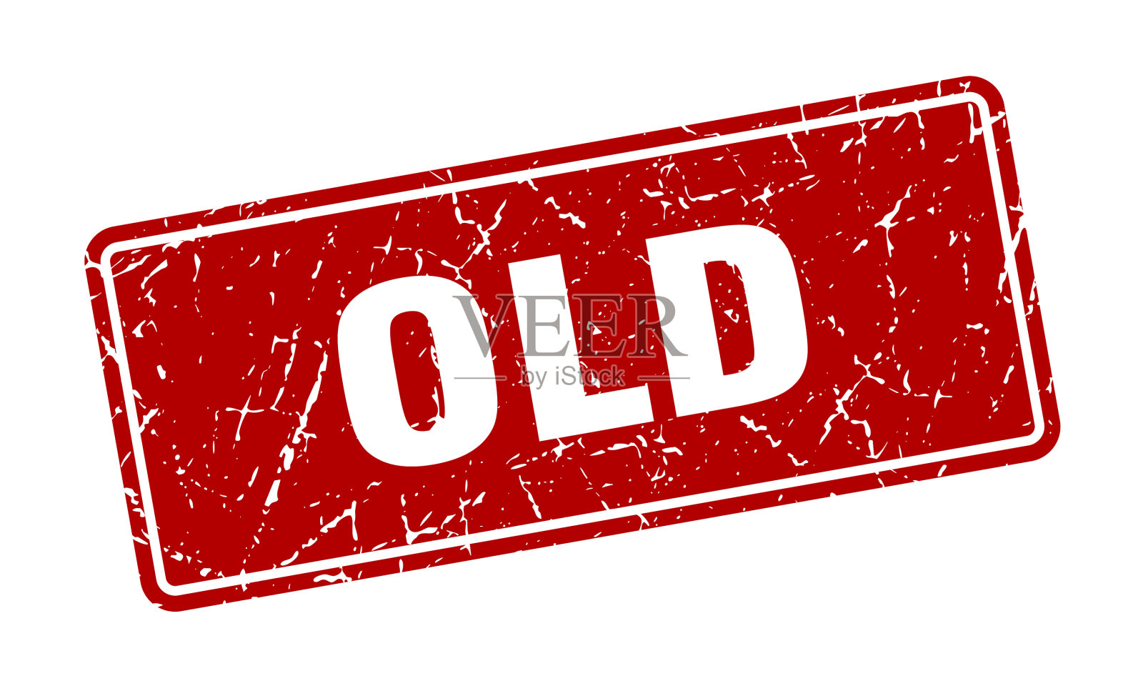 旧邮票旧的红色标签标志设计元素图片