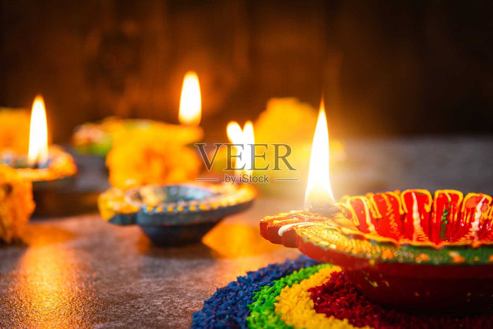 祝印度排灯节快乐照片摄影图片