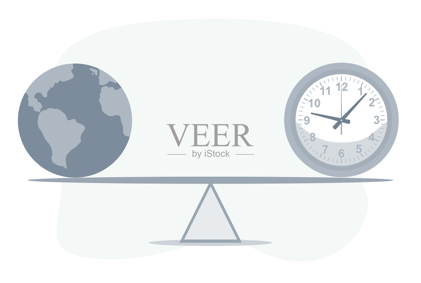 平衡时间-日常生活的平衡概念插画图片素材