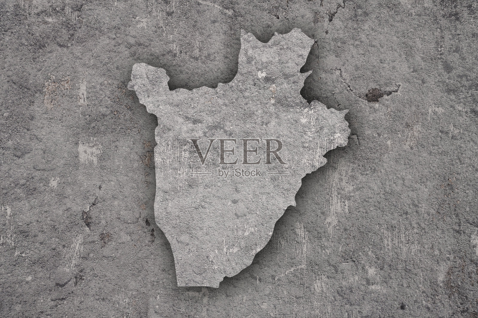 布隆迪风化混凝土地图插画图片素材