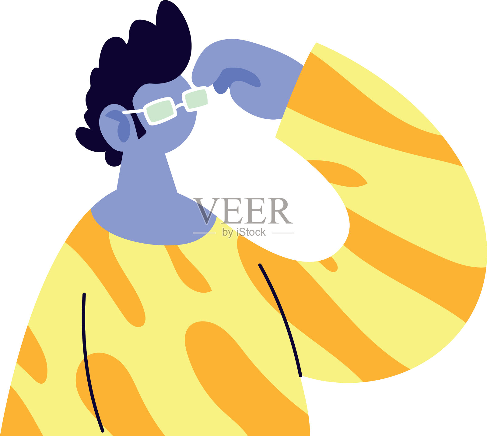 在家在线工作的专业人士设计元素图片