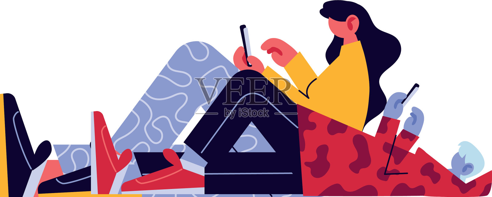 夫妻联网不同电子设计元素图片