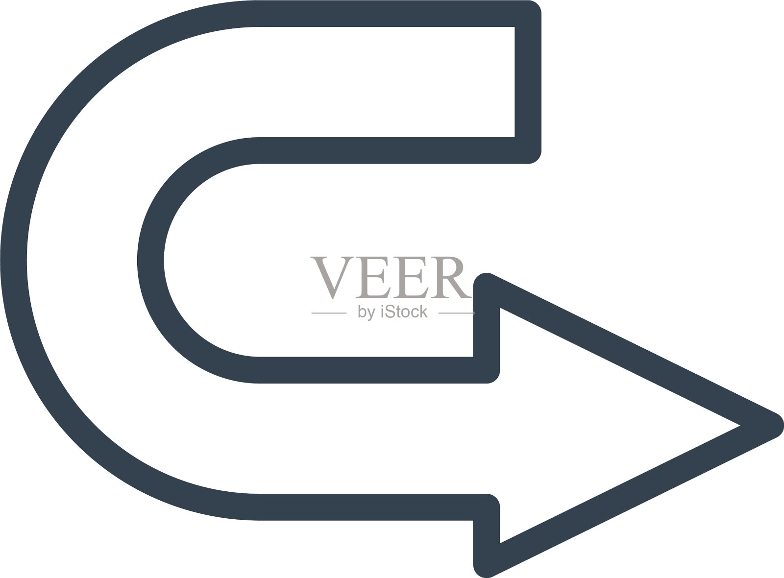 下箭头线条样式图标设计图标素材