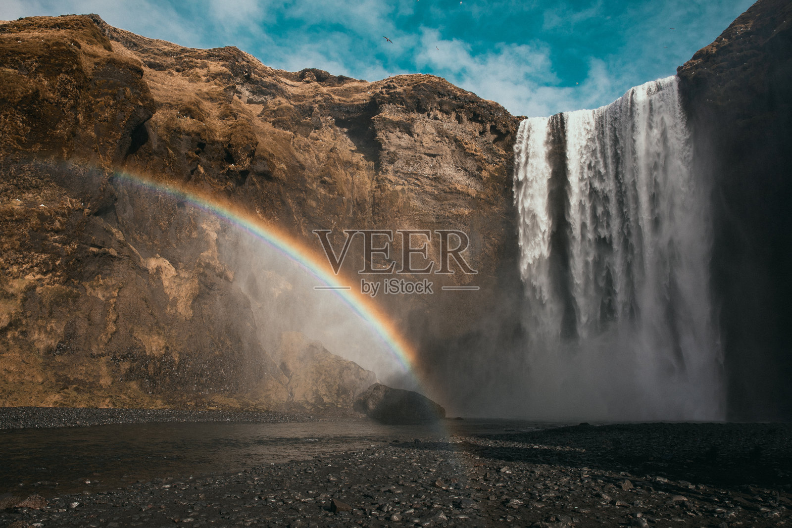 Seljalandsfoss，美丽的野生自然景观照片摄影图片