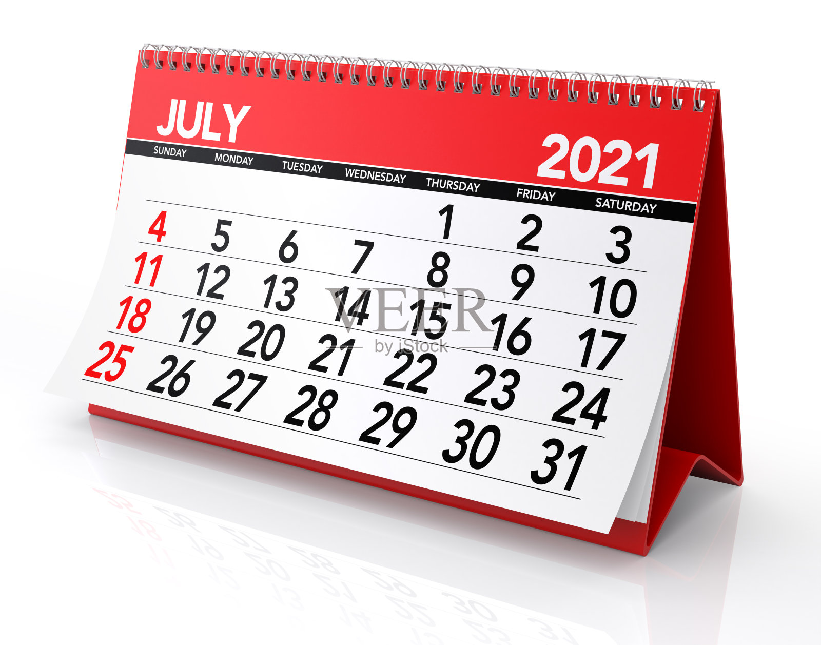 2021年7月日历照片摄影图片