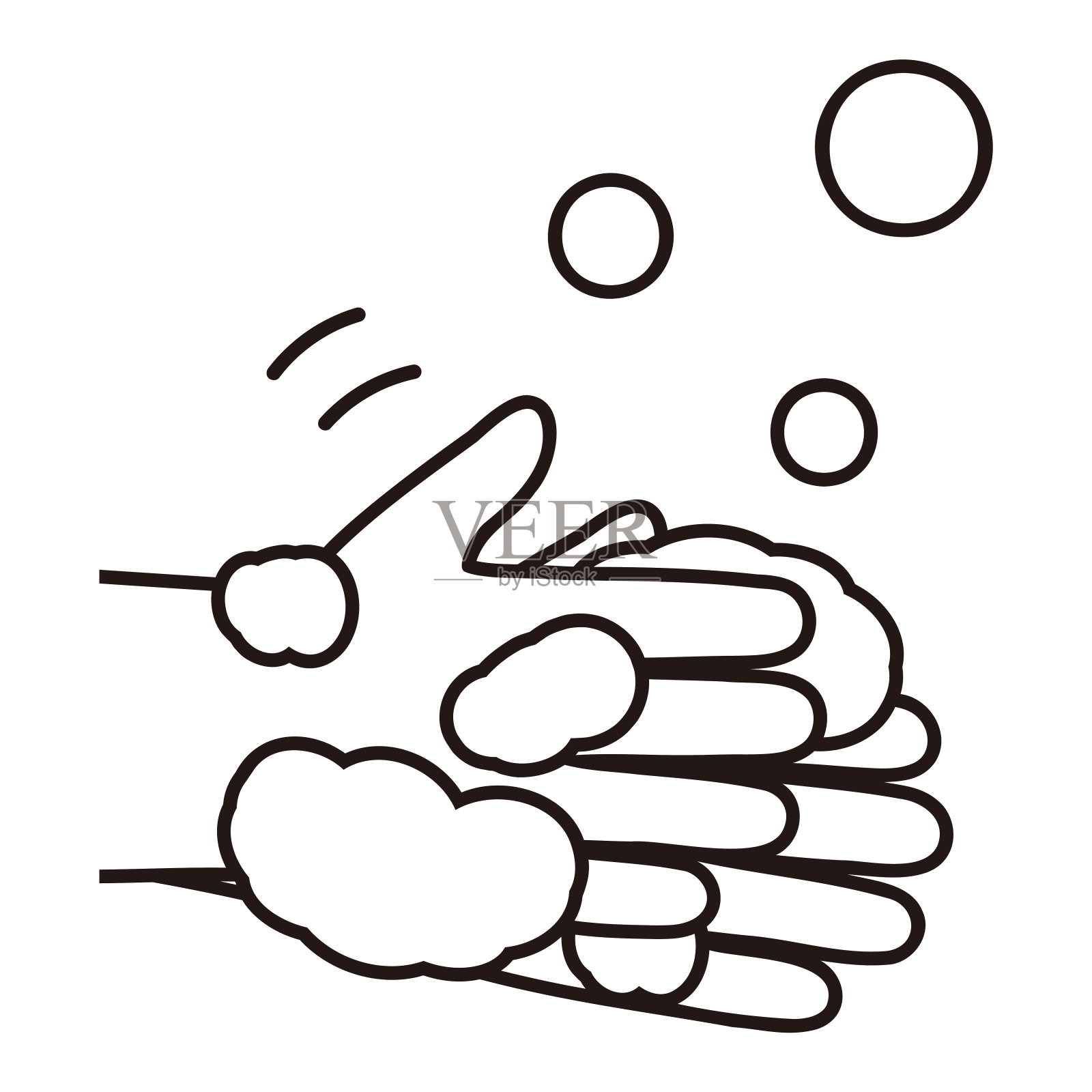 用肥皂洗手。插画图片素材