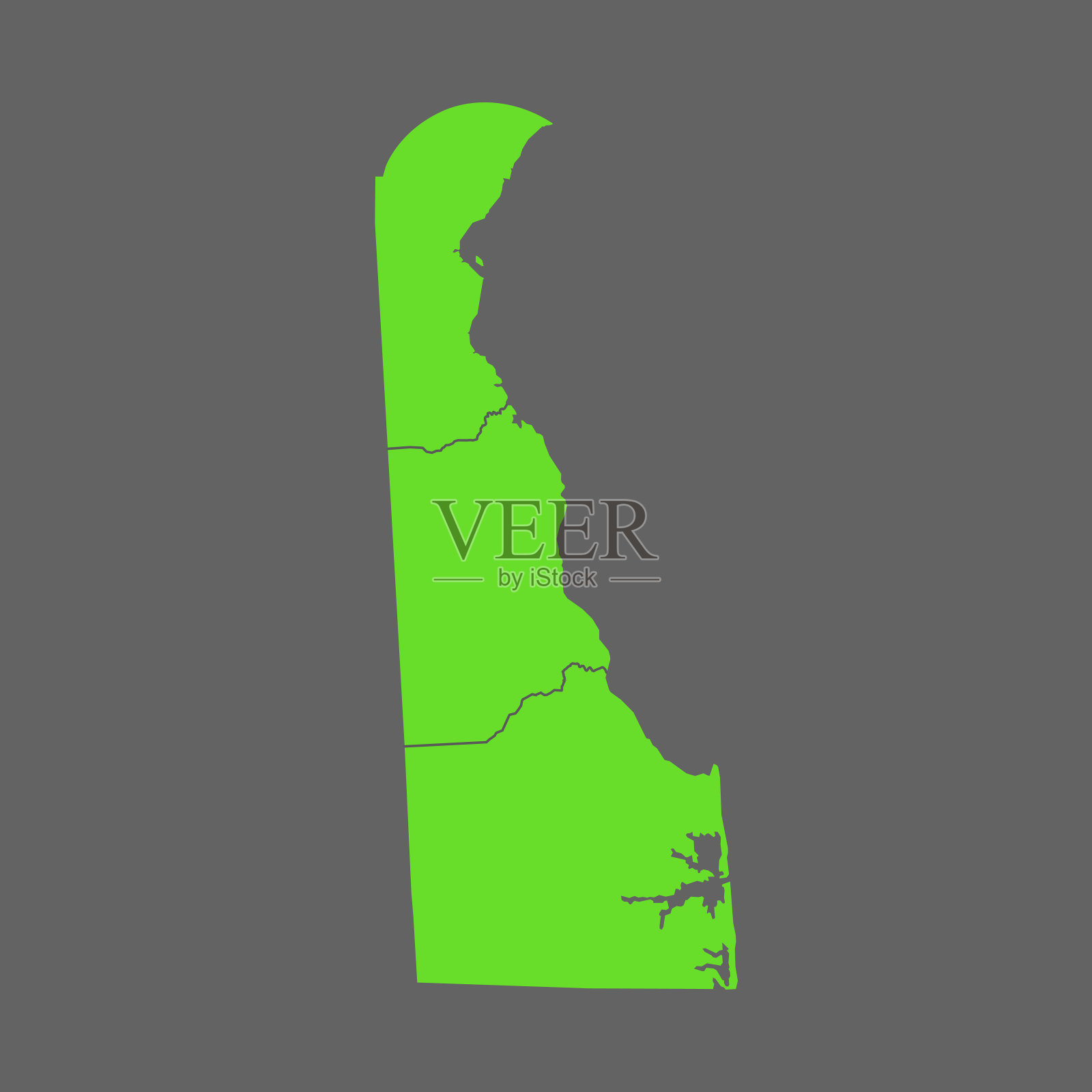 特拉华州的地图插画图片素材